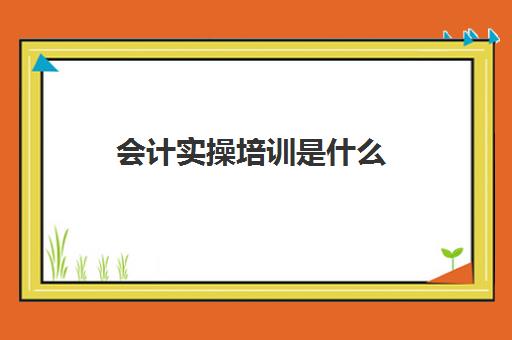 会计实操培训是什么(会计专业实训课程有哪些)