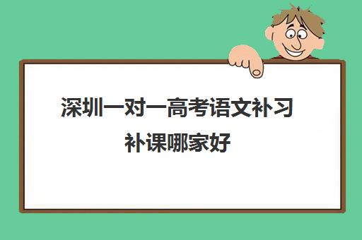 深圳一对一高考语文补习补课哪家好