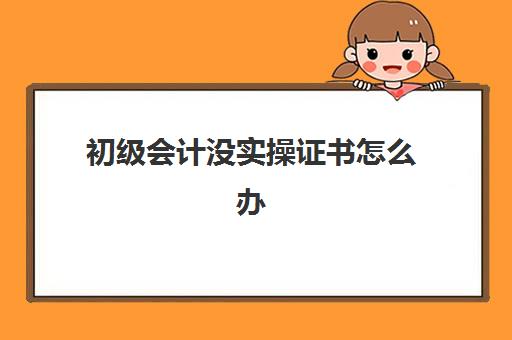 初级会计没实操证书怎么办(初级会计证拿到后还要做什么吗)