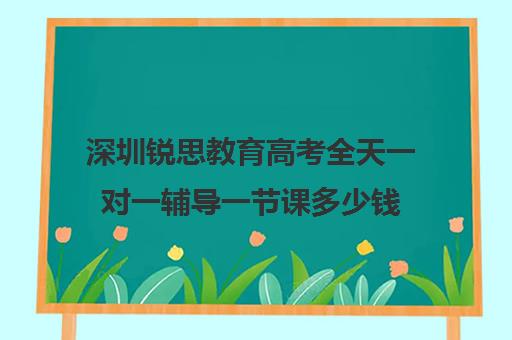 深圳锐思教育高考全天一对一辅导一节课多少钱(高考辅导培训学校)