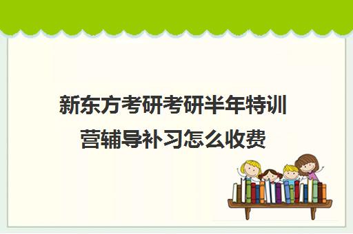 新东方考研考研半年特训营辅导补习怎么收费