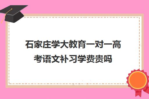 石家庄学大教育一对一高考语文补习学费贵吗