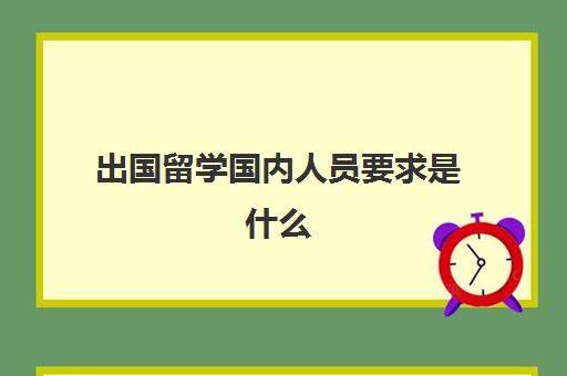 出国留学国内人员要求是什么(外国人在国内工作需要什么条件)