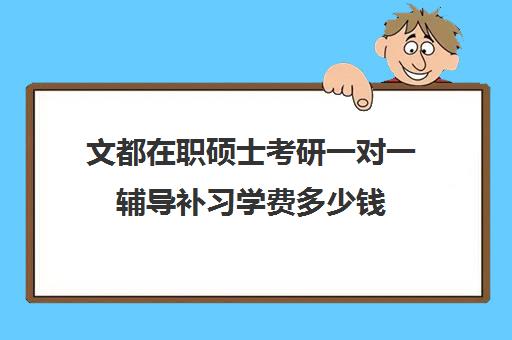 文都在职硕士考研一对一辅导补习学费多少钱