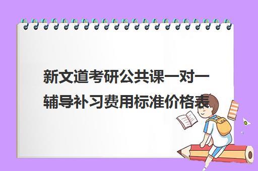 新文道考研公共课一对一辅导补习费用标准价格表