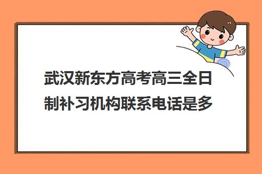 武汉新东方高考高三全日制补习机构联系电话是多少