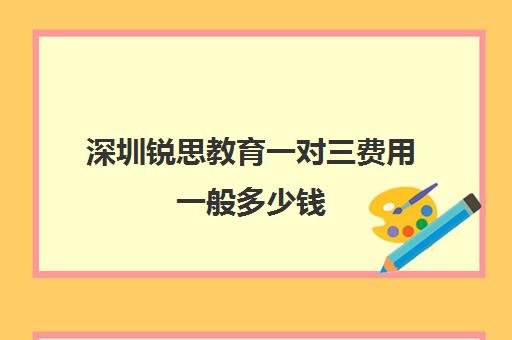 深圳锐思教育一对三费用一般多少钱(深圳教育培训机构前十名)