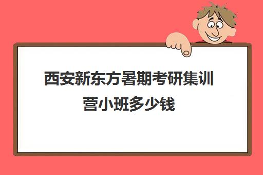 西安新东方暑期考研集训营小班多少钱(新东方考研班一般多少钱)