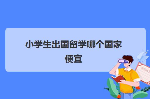 小学生出国留学哪个国家便宜(留学性价比高的国家)