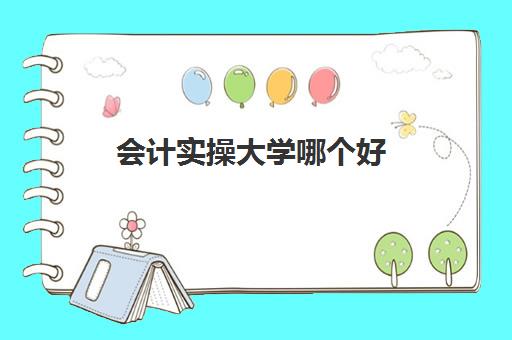 会计实操大学哪个好(什么院校档次适合学会计)