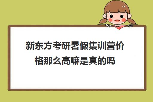 新东方考研暑假集训营价格那么高嘛是真的吗(新东方考研收费标准)