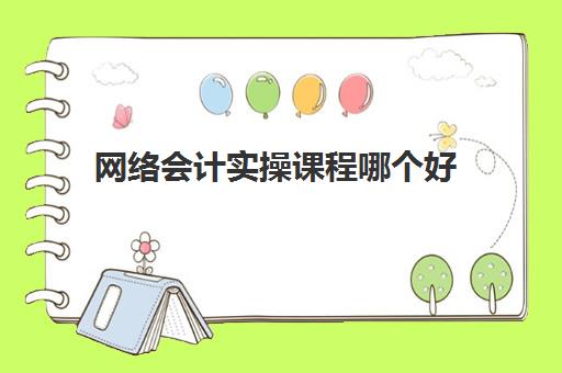 网络会计实操课程哪个好(基础会计试题)