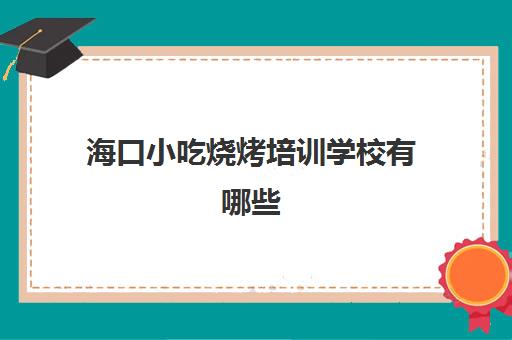 海口小吃烧烤培训学校有哪些(海口最热闹的小吃街)