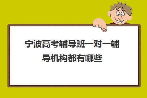 宁波高考辅导班一对一辅导机构都有哪些(宁波辅导班哪里比较好)