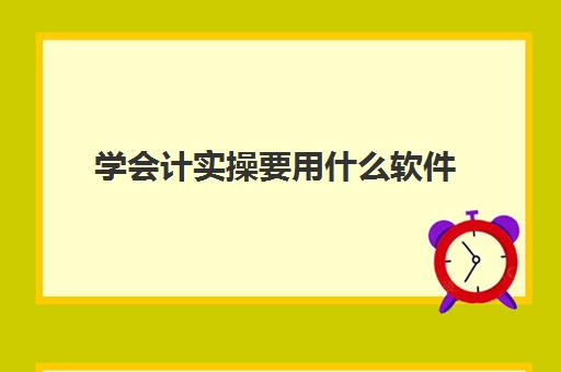 学会计实操要用什么软件(会计用的软件有哪些)