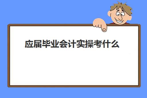 应届毕业会计实操考什么(应届毕业生可参加的考试有哪些)