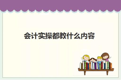 会计实操都教什么内容(学会计基础最主要掌握哪些内容)