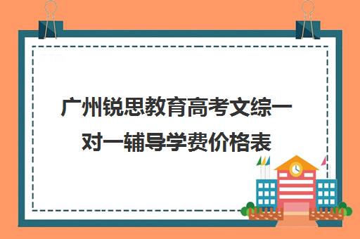 广州锐思教育高考文综一对一辅导学费价格表(锐思教育官网)