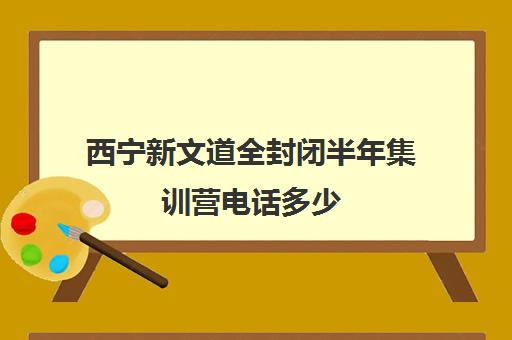 西宁新文道全封闭半年集训营电话多少（暑假全封闭集训营）