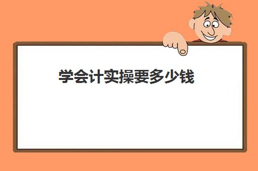 学会计实操要多少钱(学会计的费用大概是多少)