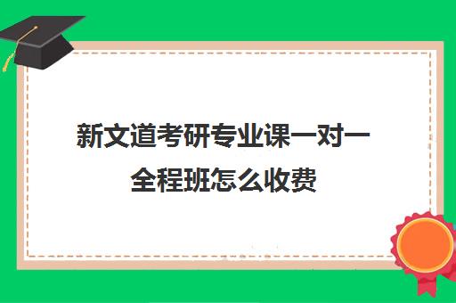 新文道考研专业课一对一全程班怎么收费（新文道考研机构怎么样）