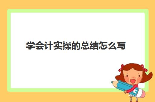 学会计实操的总结怎么写(学会计的方法总结)