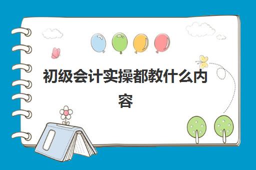 初级会计实操都教什么内容(初级会计学哪些内容)