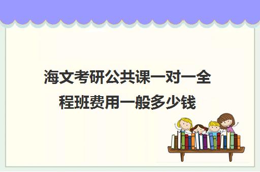 海文考研公共课一对一全程班费用一般多少钱（海文考研网课怎么样）