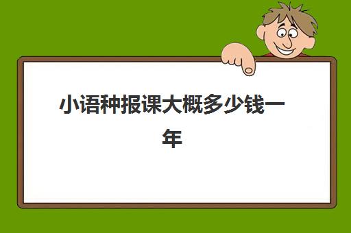 小语种报课大概多少钱一年(高中小语种学费大约多少钱)