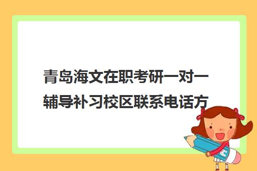 青岛海文在职考研一对一辅导补习校区联系电话方式