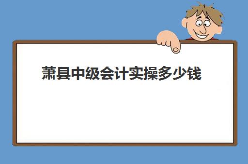 萧县中级会计实操多少钱(中级会计学费一般要多少)