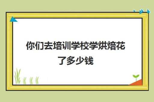 你们去培训学校学烘焙花了多少钱(学烘焙是去学校比较好还是店里)