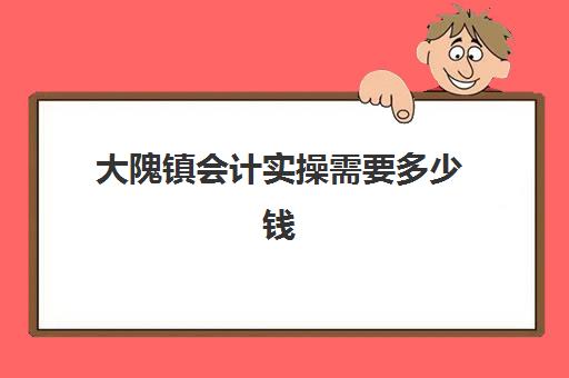 大隗镇会计实操需要多少钱(会计证多少钱)