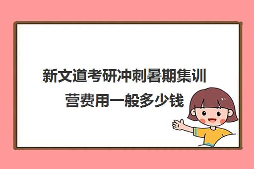 新文道考研冲刺暑期集训营费用一般多少钱（新文道考研怎么样）