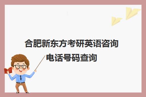 合肥新东方考研英语咨询电话号码查询(合肥新东方各校区地址电话)