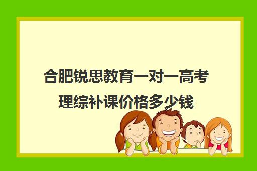 合肥锐思教育一对一高考理综补课价格多少钱(高中补课一对一怎么收费)