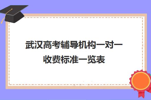 武汉高考辅导机构一对一收费标准一览表(高考一对一教育咨询1小时多少钱)