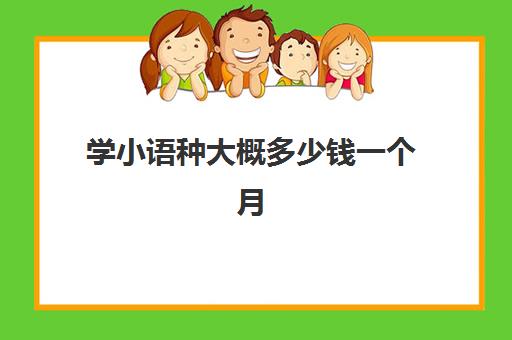 学小语种大概多少钱一个月(学小语种是不是很烧钱)