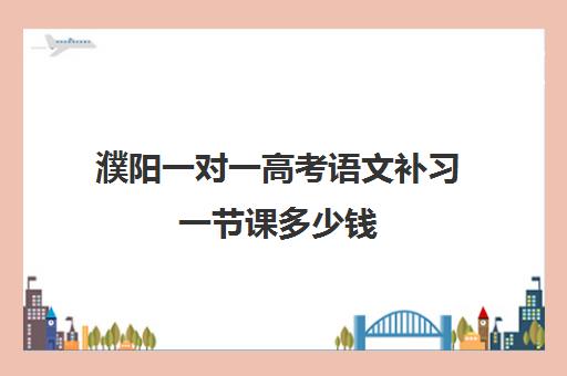 濮阳一对一高考语文补习一节课多少钱