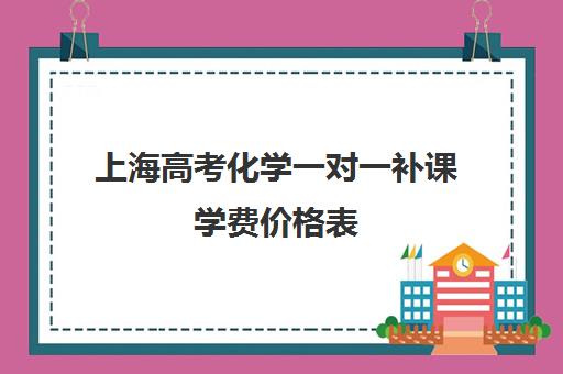 上海高考化学一对一补课学费价格表(上海初中一对一补课费)