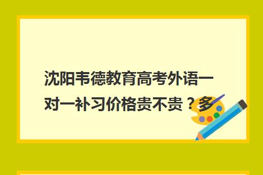 沈阳韦德教育高考外语一对一补习价格贵不贵？多少钱一年