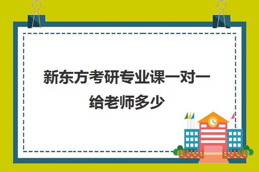 新东方考研专业课一对一给老师多少(新东方一对一补课有效果吗)