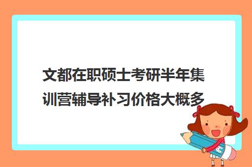 文都在职硕士考研半年集训营辅导补习价格大概多少钱