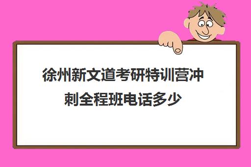 徐州新文道考研特训营冲刺全程班电话多少（新文道考研集训营）