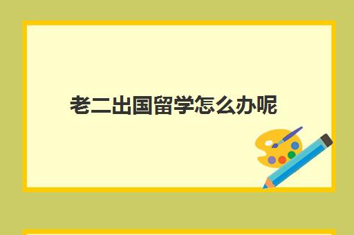 老二出国留学怎么办呢(大二出国留学需要哪些条件)