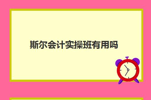 斯尔会计实操班有用吗(斯尔会计网校官方网app)