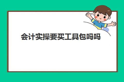 会计实操要买工具包吗吗(会计在电脑上需要安装哪些软件)