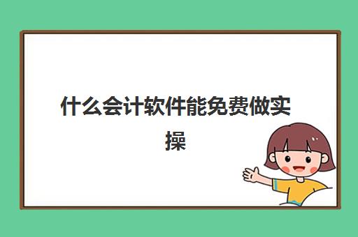 什么会计软件能免费做实操(会计需要用什么软件)