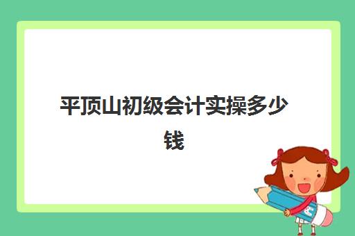 平顶山初级会计实操多少钱(管理会计师初级有用吗)