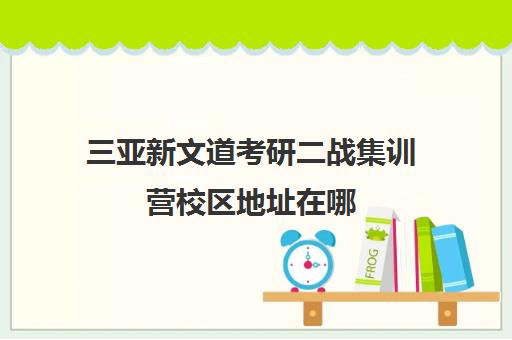 三亚新文道考研二战集训营校区地址在哪（海文考研官网首页）